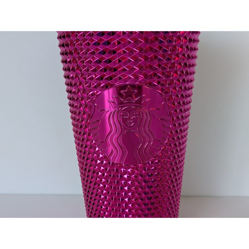 Starbucks Tumbler 2022 Christmas Pink Sangria 16oz Studded Cup - Picture 2 of 3